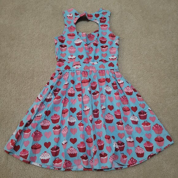 Retrolicious Dresses & Skirts - Retrolicious Cupcake Heart Pinup Size Small Dress/ Valentines Day pretty punk